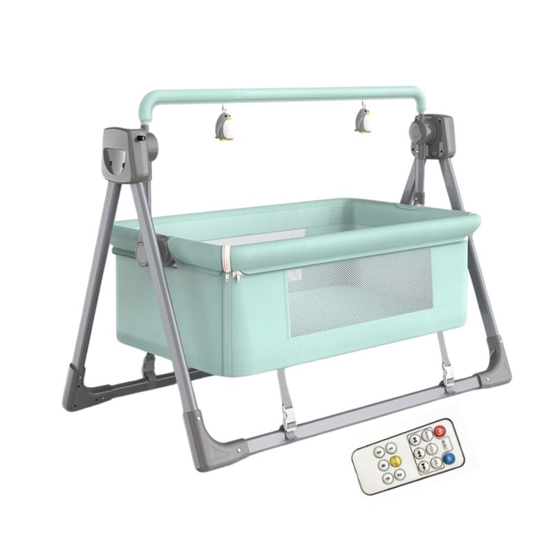 CUNA COLECHO MECEDORA ELÉCTRICA PLEGABLE Y BLUETOOTH - 1