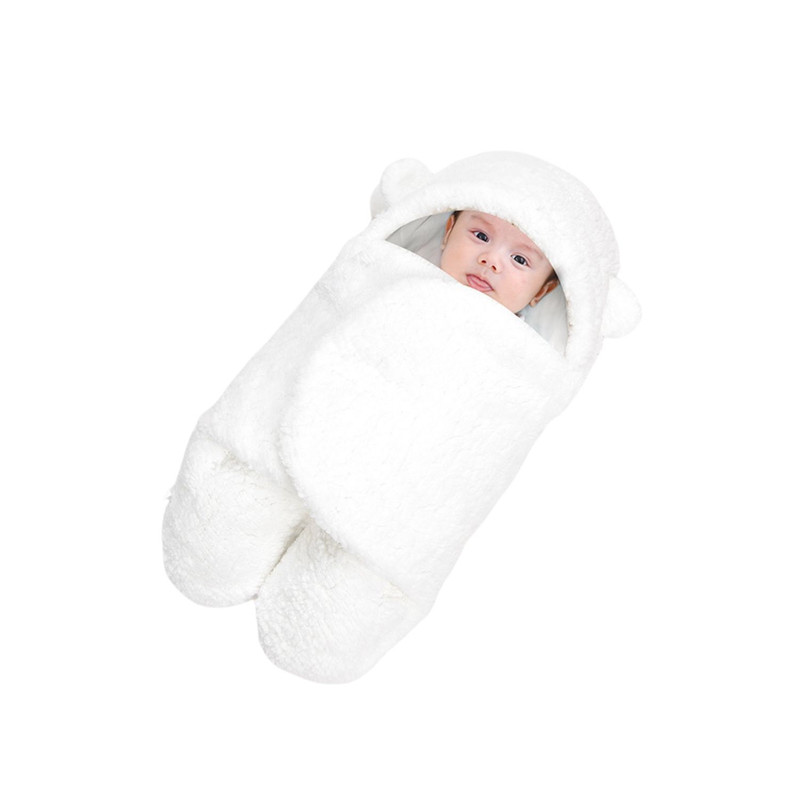 SACO MANTA ENVOLTURA DE DORMIR BEBE 0 A 3 MESES EN COLOR BLANCO - 1