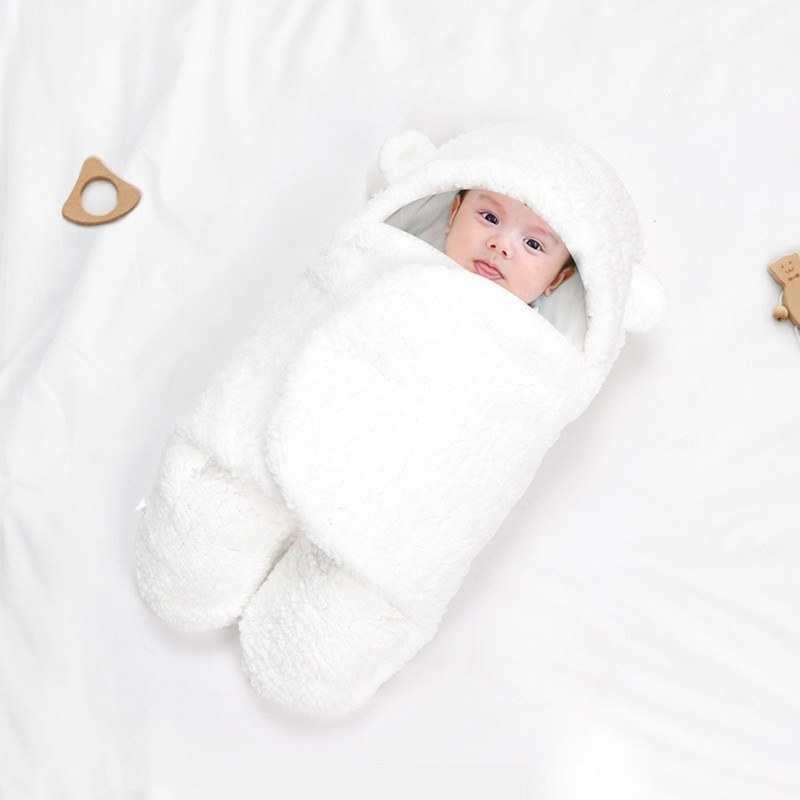 SACO MANTA ENVOLTURA DE DORMIR BEBE 0 A 3 MESES EN COLOR BLANCO - 3