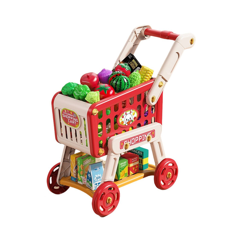 CARRITO DE COMPRA DE JUGUETE CON 33 PIEZAS SUPERMERCADO - 1