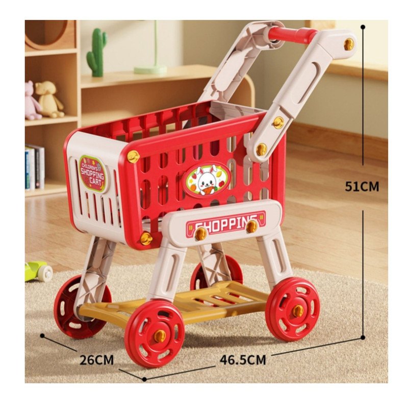 CARRITO DE COMPRA DE JUGUETE CON 33 PIEZAS SUPERMERCADO - 4
