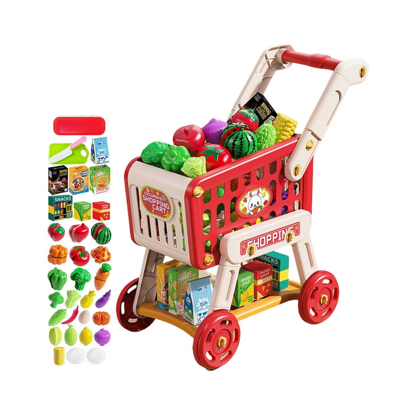 CARRITO DE COMPRA DE JUGUETE CON 33 PIEZAS SUPERMERCADO - 7