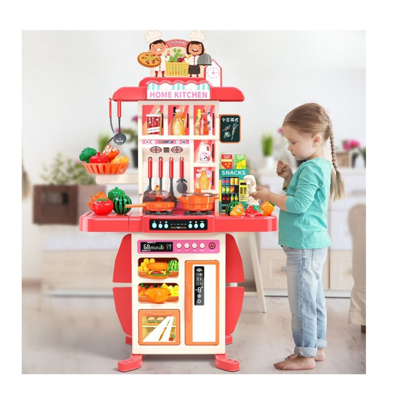 COCINA DE JUGUETE GRANDE 95 CM 73 PIEZAS CON LUZ Y SONIDO - 4