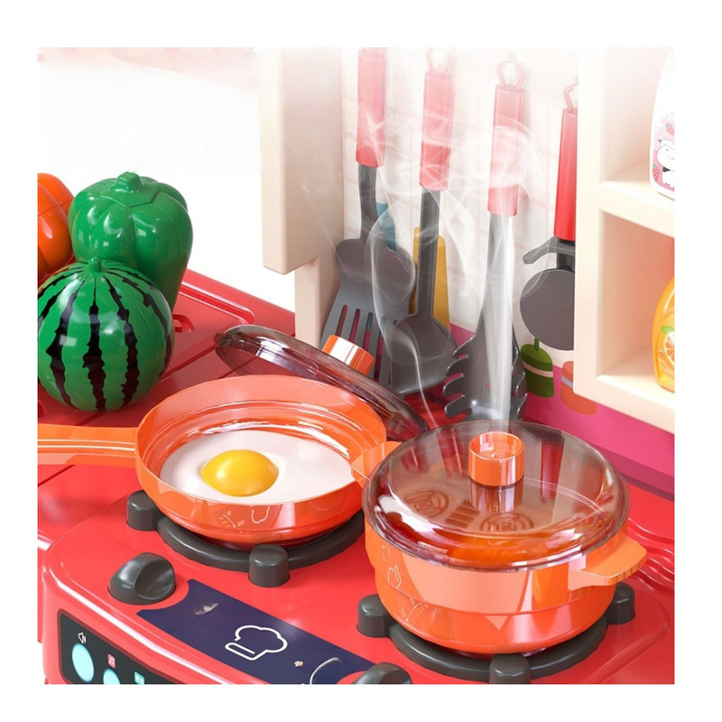 COCINA DE JUGUETE GRANDE 95 CM 73 PIEZAS CON LUZ Y SONIDO - 6