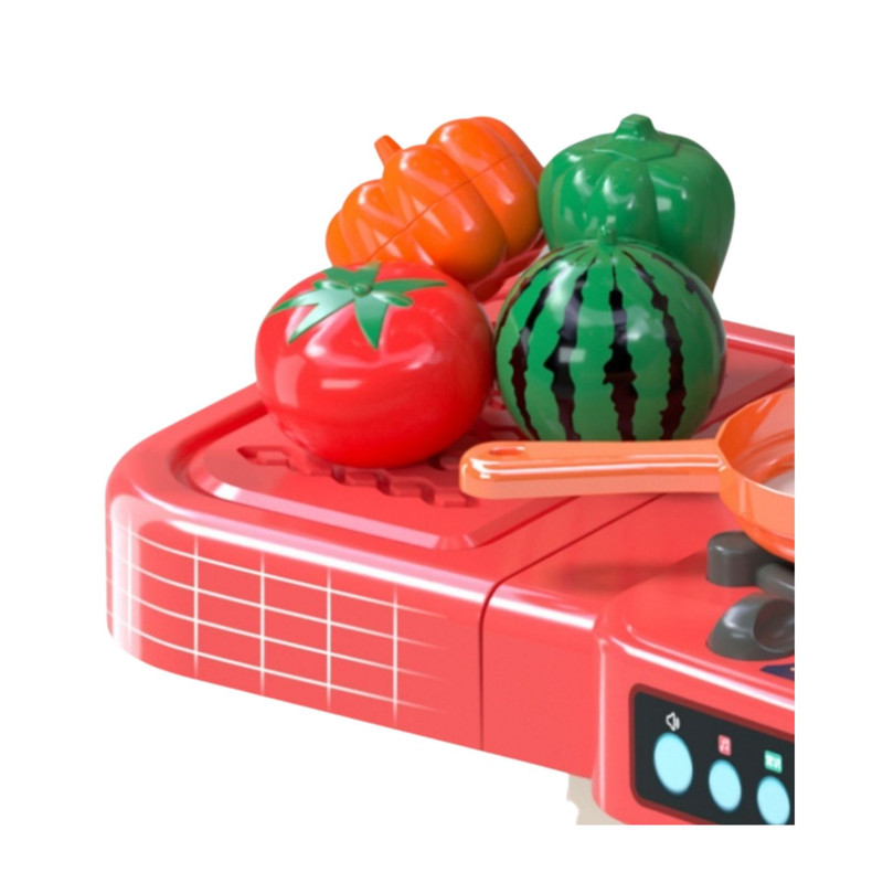 COCINA DE JUGUETE GRANDE 95 CM 73 PIEZAS CON LUZ Y SONIDO - 7
