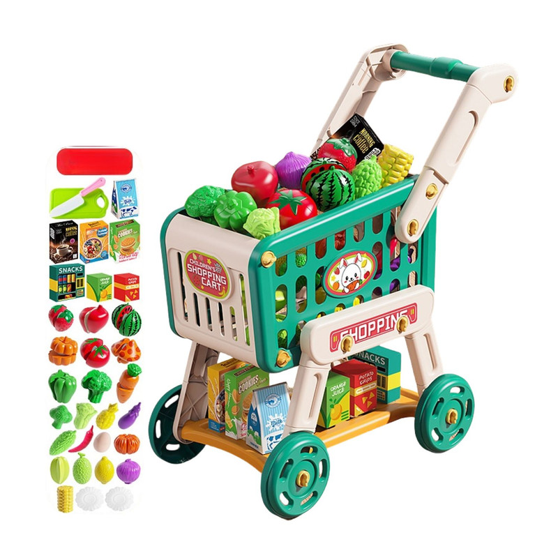CARRITO DE COMPRA DE JUGUETE CON 33 PIEZAS SUPERMERCADO - 3