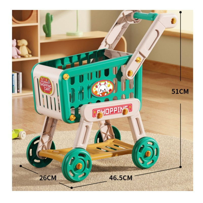 CARRITO DE COMPRA DE JUGUETE CON 33 PIEZAS SUPERMERCADO - 4