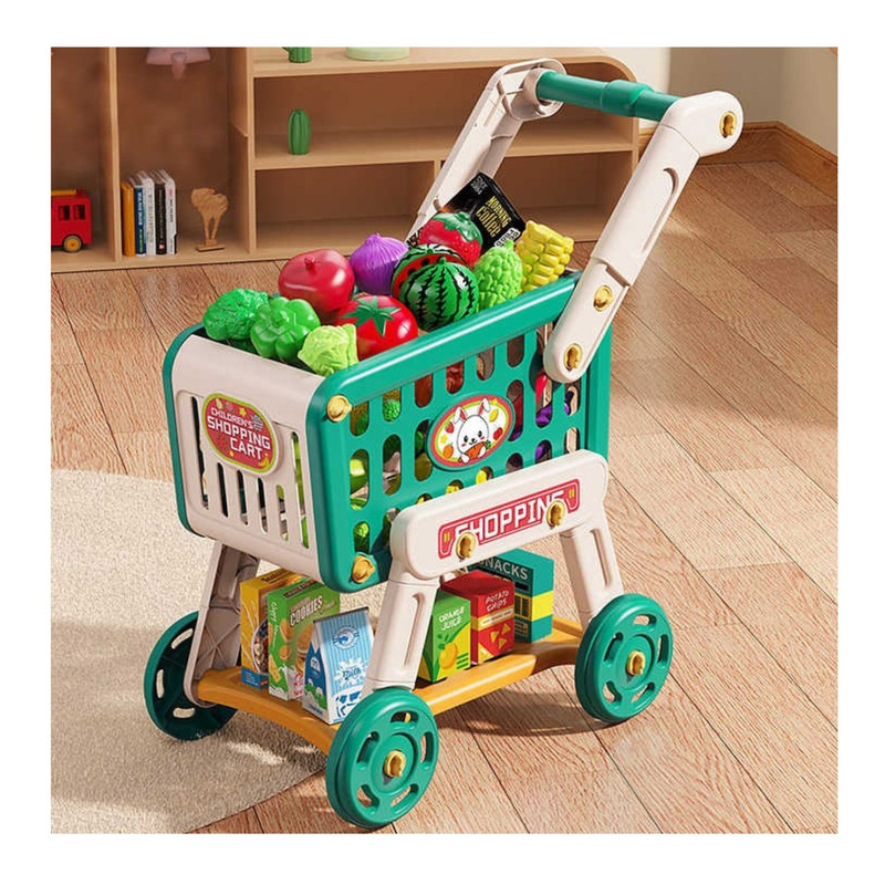CARRITO DE COMPRA DE JUGUETE CON 33 PIEZAS SUPERMERCADO - 5