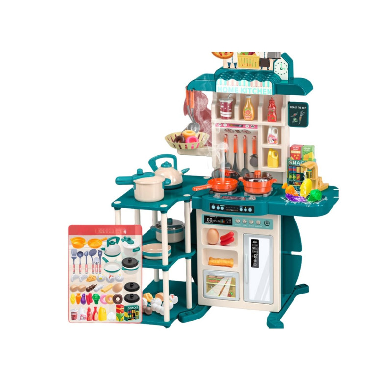 COCINA DE JUGUETE GRANDE 95 CM 73 PIEZAS CON LUZ Y SONIDO - 2