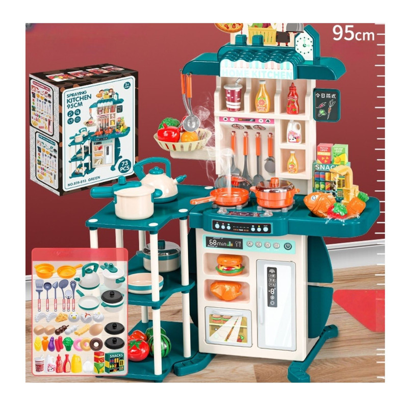 COCINA DE JUGUETE GRANDE 95 CM 73 PIEZAS CON LUZ Y SONIDO - 4