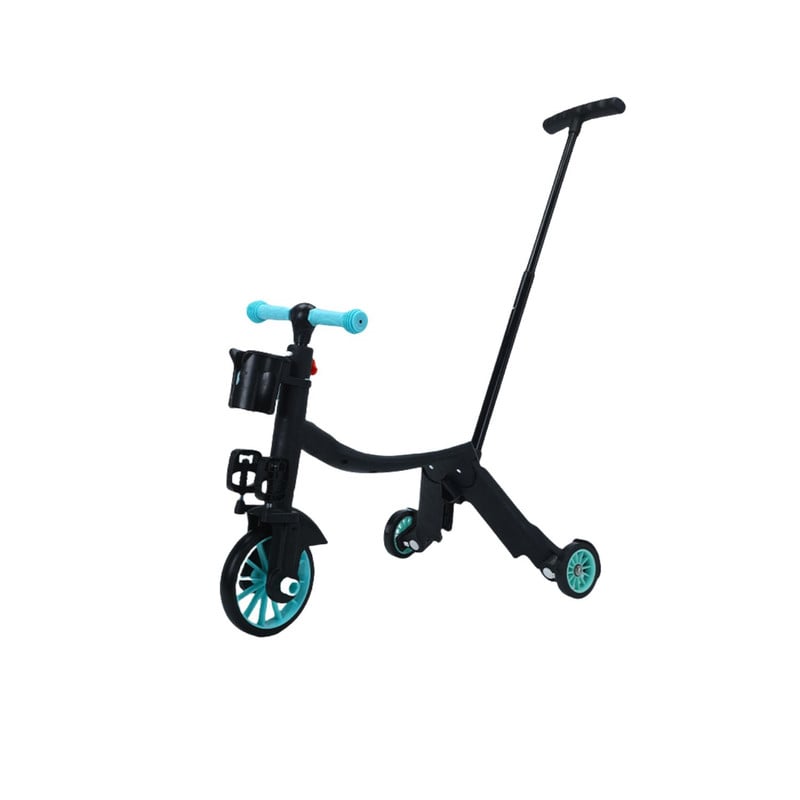SCOOTER MONOPATÍN ANDADOR TRICICLO 4 EN 1 INFANTIL VERDE - 1