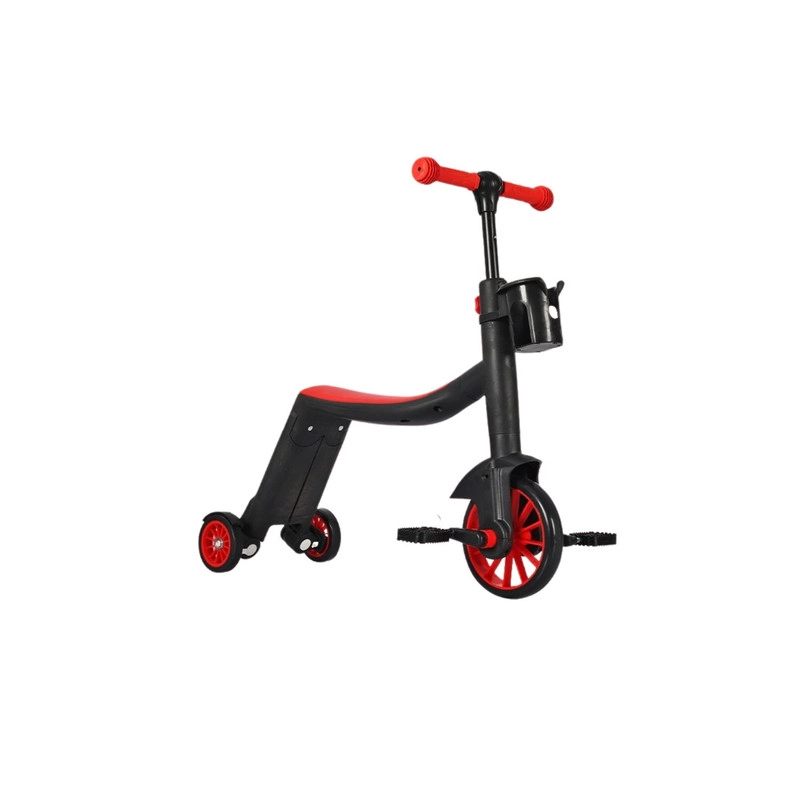 SCOOTER MONOPATÍN ANDADOR TRICICLO 4 EN 1 INFANTIL EN COLOR ROJO - 2