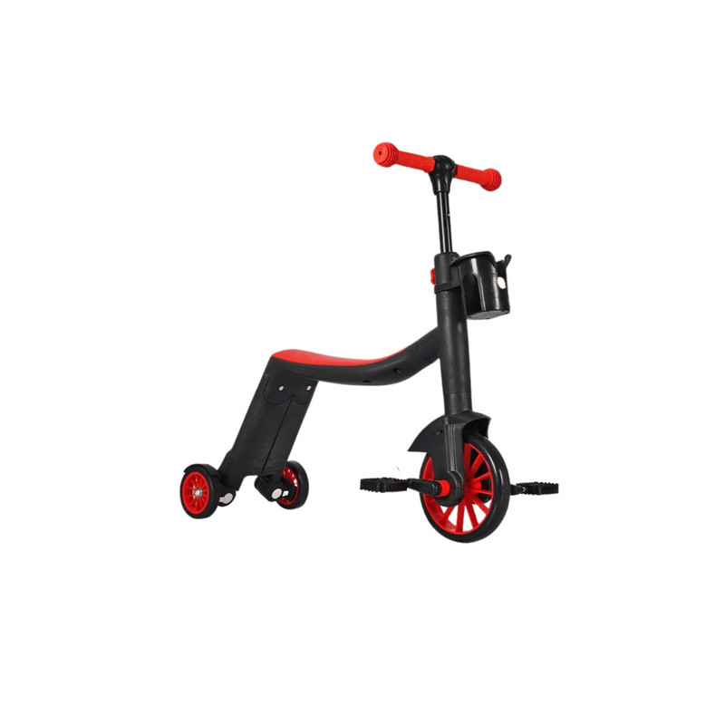SCOOTER MONOPATÍN ANDADOR TRICICLO 4 EN 1 INFANTIL EN COLOR ROJO - 2