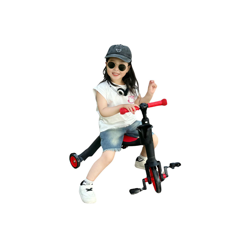 SCOOTER MONOPATÍN ANDADOR TRICICLO 4 EN 1 INFANTIL EN COLOR ROJO - 6