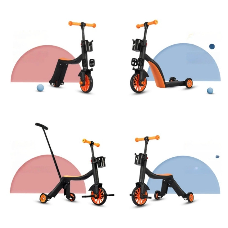 SCOOTER MONOPATÍN ANDADOR TRICICLO 4 EN 1 INFANTIL EN COLOR ROJO - 8