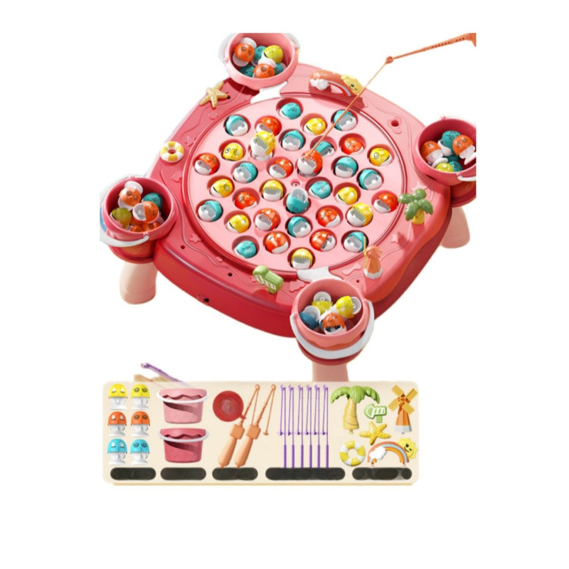 JUGUETE DIDÁCTICO PESCA MILAGROSA MAGNÉTICA ROSA - 3