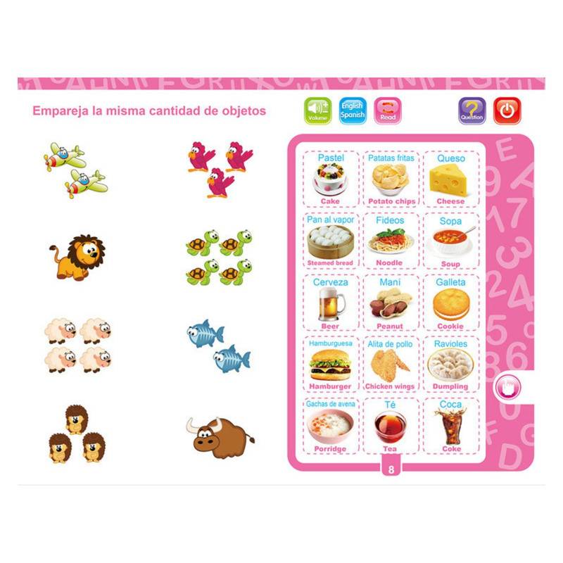 LIBRO DIDACTICO INTERACTIVO APRENDIZAJE BILINGÜE PARA NIÑOS - 7