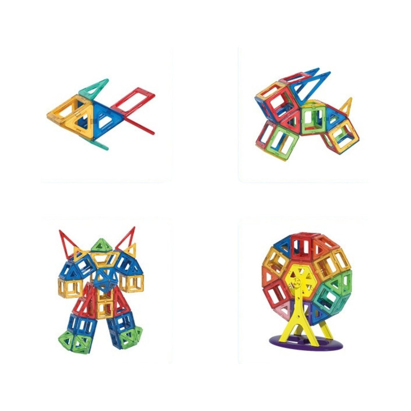 BLOQUES MAGNE TICOS DE CONSTRUCCION 3D 84 PIEZAS NIÑOS EDUCATIVOS STEM - 1