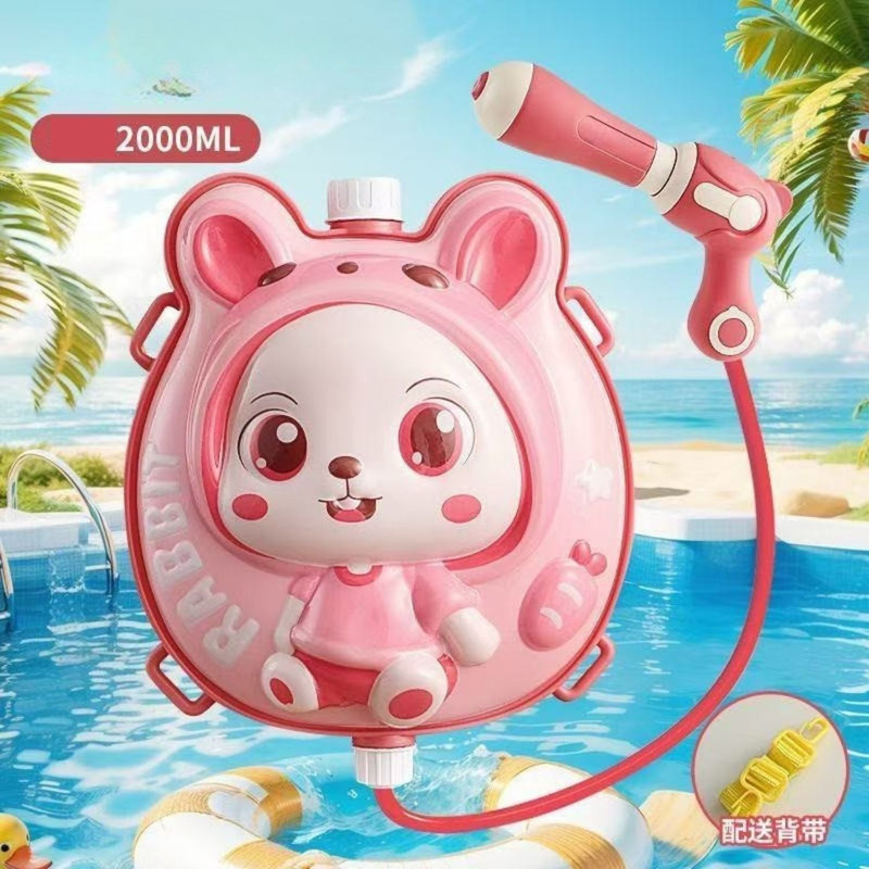 JUGUETE PISTOLA LANZADOR DE AGUA CON MOCHILA 2 LITROS CONEJO - 3