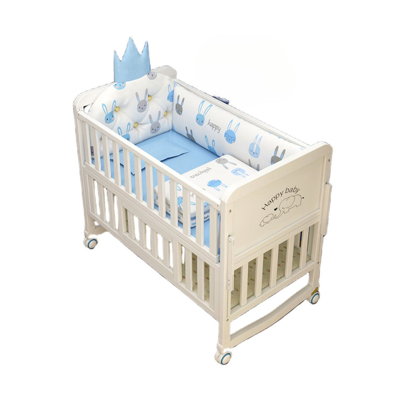 CAMA MADERA MULTIFUNCIONAL CON COLCHON Y ROPA CAMA CELESTE - 1