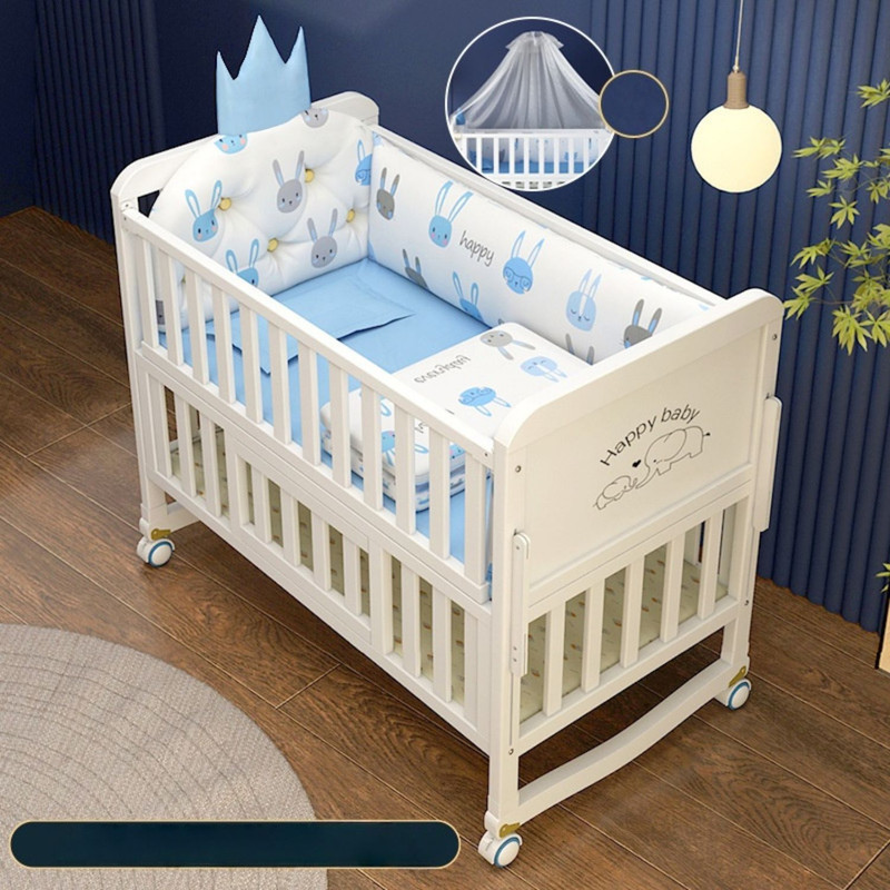 CAMA MADERA MULTIFUNCIONAL CON COLCHON Y ROPA CAMA CELESTE - 2