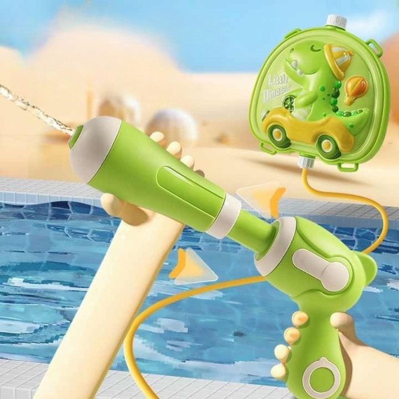 JUGUETE PISTOLA LANZADOR DE AGUA CON MOCHILA 2 LITROS DINO - 2
