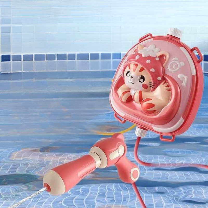 JUGUETE PISTOLA LANZADOR DE AGUA CON MOCHILA 2 LITROS GATO - 4