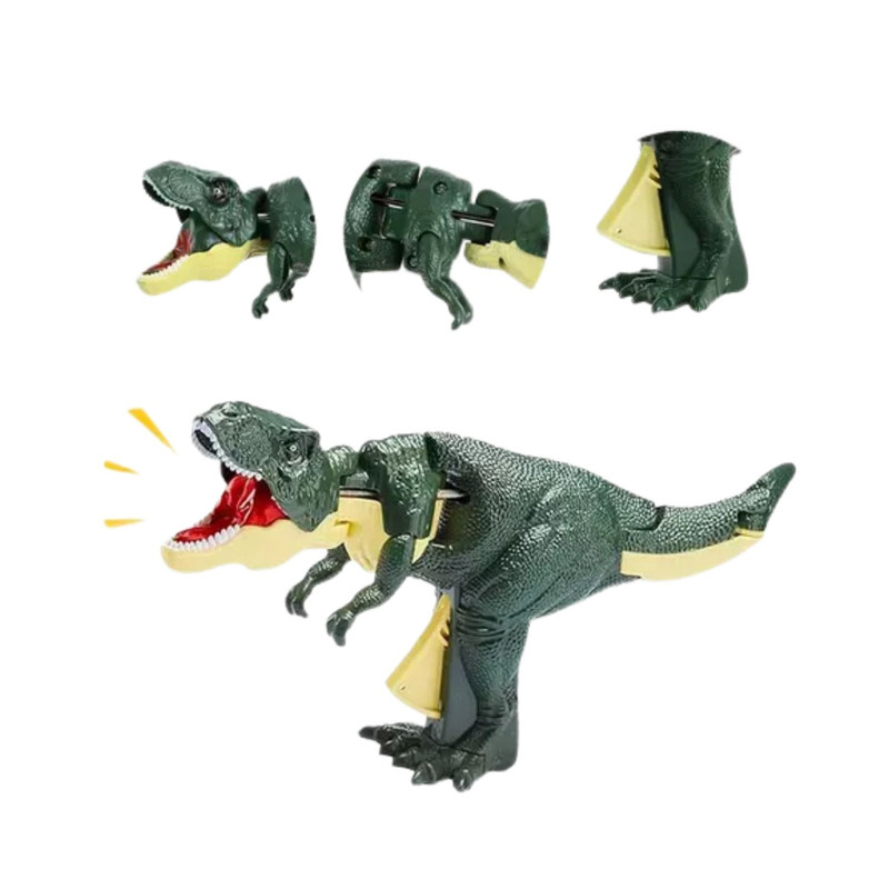 T-REX RETRACTIL CON SONIDO MORDIDA ANIMADA MECANICO Y COMPACTO - 3