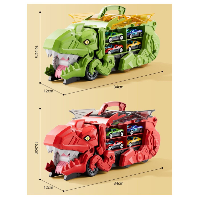 TRANSFORMER DINOSAURIO TRANSPORTE JUGUETE VEHICULO 12 EN 1 - 6