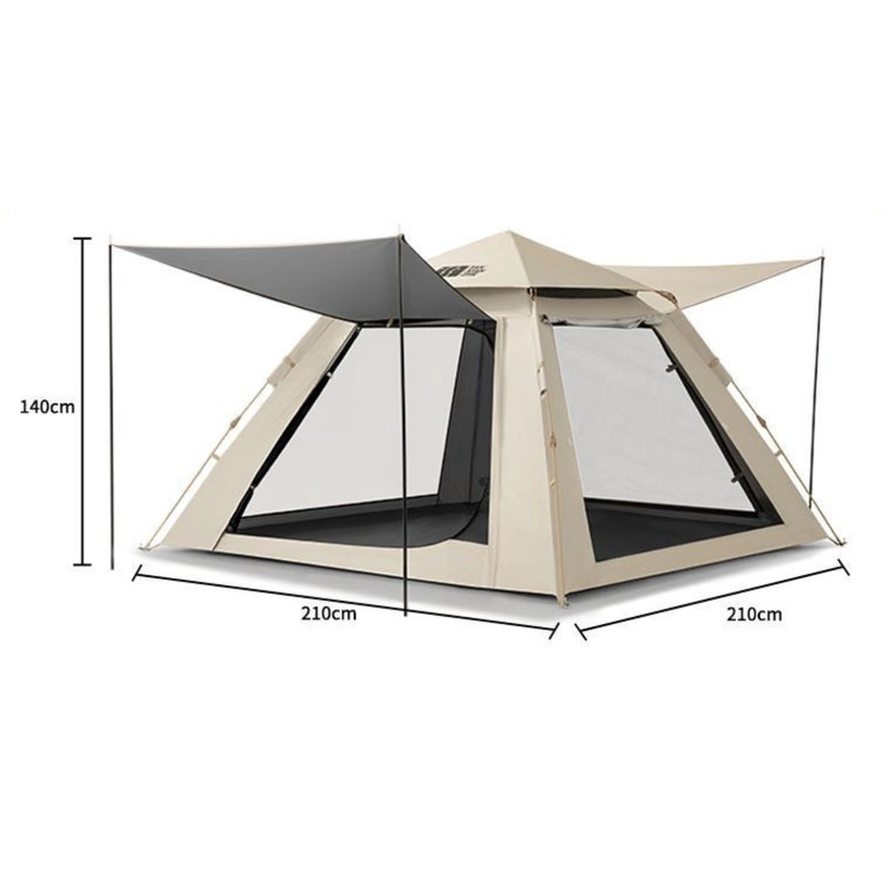 CARPA 3 ESTACIONES PREMIUM PARA 5 PERSONAS CON TECHO LARGO ANTI-UV 2000 MM - 8