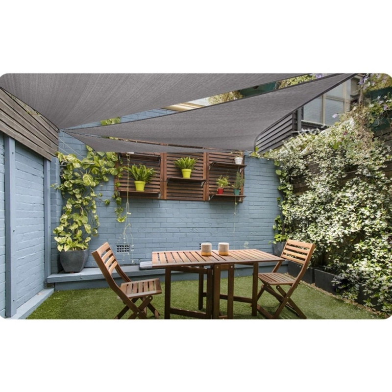 TOLDO VELA TRIANGULAR 3X3X3M SOMBRA GARANTIZADA CON TELA OXFORD 210D ANTI-UV - 2