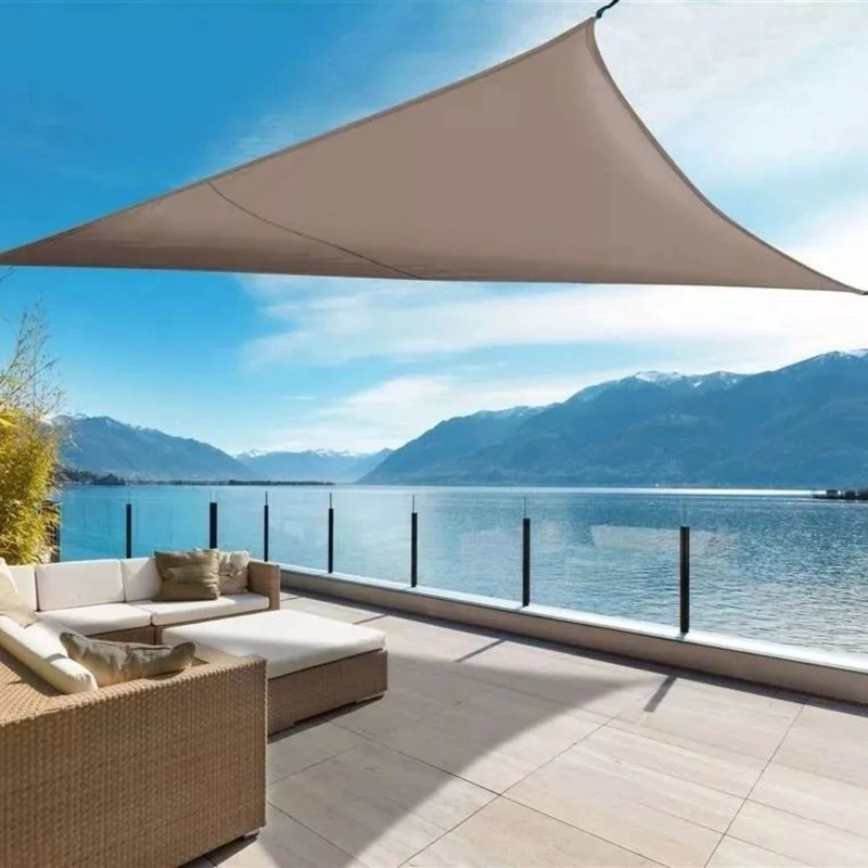 TOLDO VELA TRIANGULAR 3X3X3M SOMBRA GARANTIZADA CON TELA OXFORD 210D ANTI-UV - 3