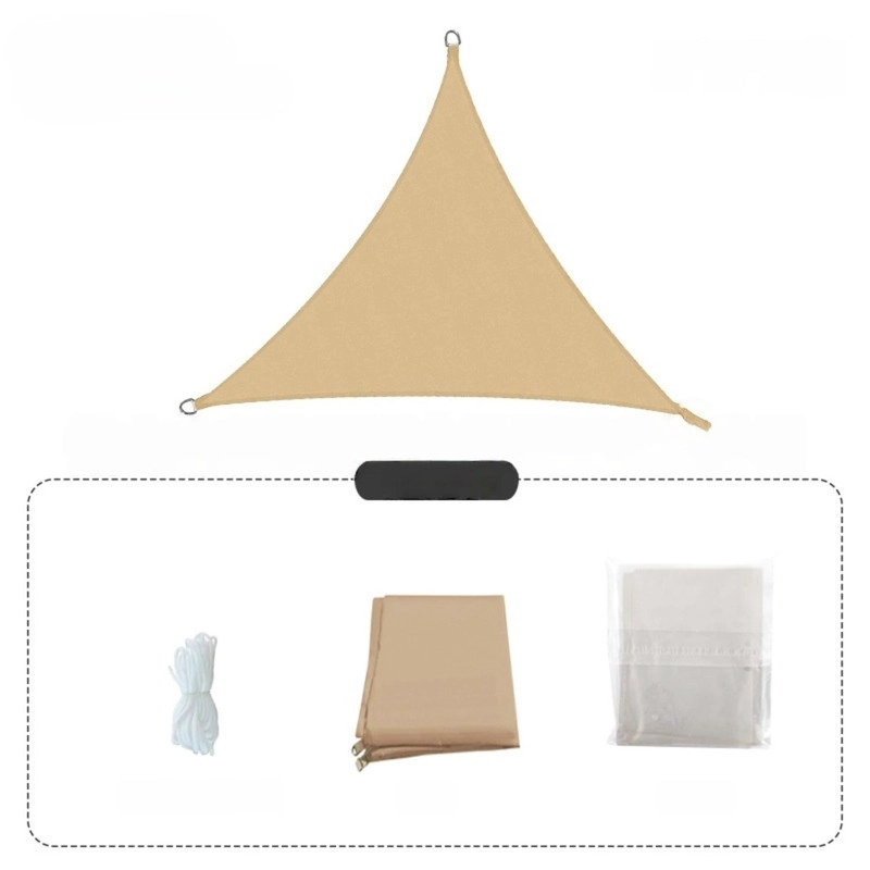 TOLDO VELA TRIANGULAR 3X3X3M SOMBRA GARANTIZADA CON TELA OXFORD 210D ANTI-UV - 6