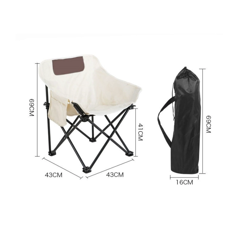 SILLA PLEGABLE CAMPING 150KG ACERO REFORZADO OXFORD 600D PORTAVASO - 4