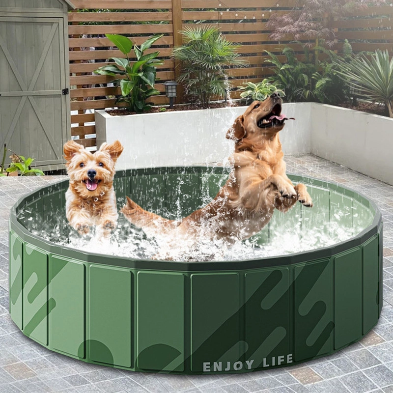 PISCINA PLEGABLE PERROS GRANDES 120X30CM PVC NO INFLABLE - 4