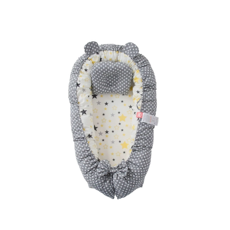 NIDO COLECHO PREMIUM CUNA PORTATIL CON ALMOHADA GRIS - 3