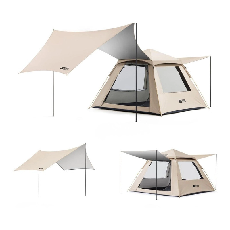 CARPA 3 ESTACIONES MODULAR PARA 6 PERSONAS 3 EN 1 INCLUYE TOLDO 8.5M2 ANTI-UV - 8