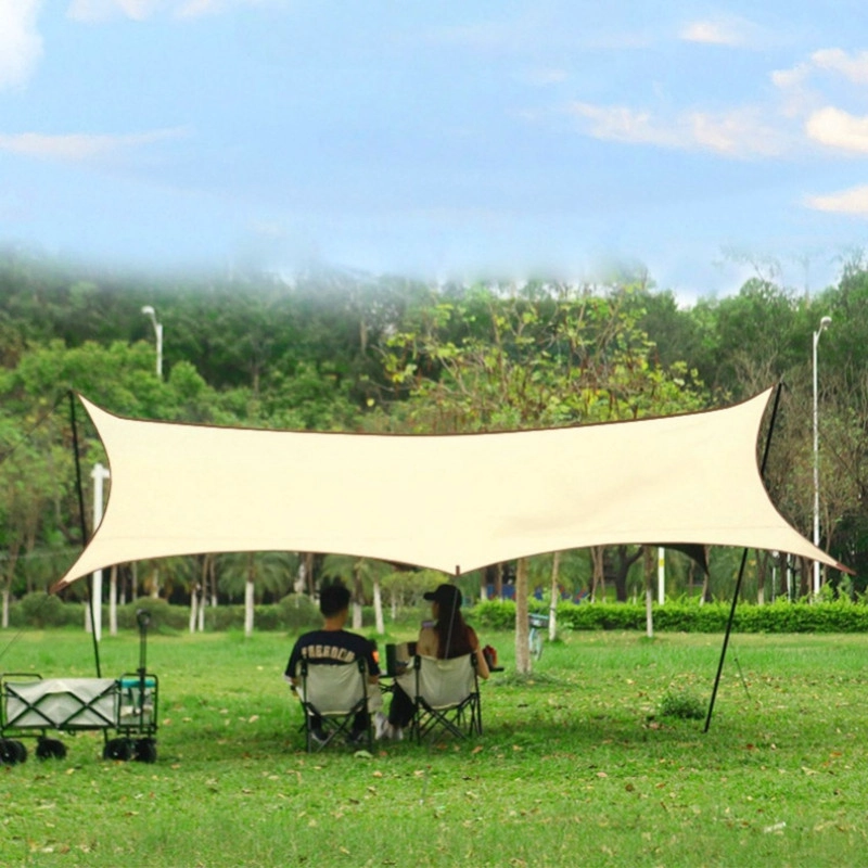 CARPA TOLDO DE LONA IMPERMEABLE ANTI-UV SOMBRA ASEGURADA 4X3M CON 6 ANGULOS - 2
