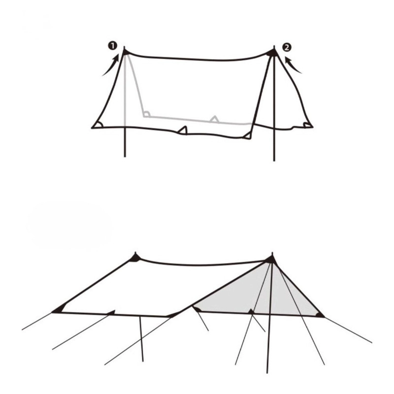 CARPA TOLDO DE LONA IMPERMEABLE ANTI-UV SOMBRA ASEGURADA 4X3M CON 6 ANGULOS - 3