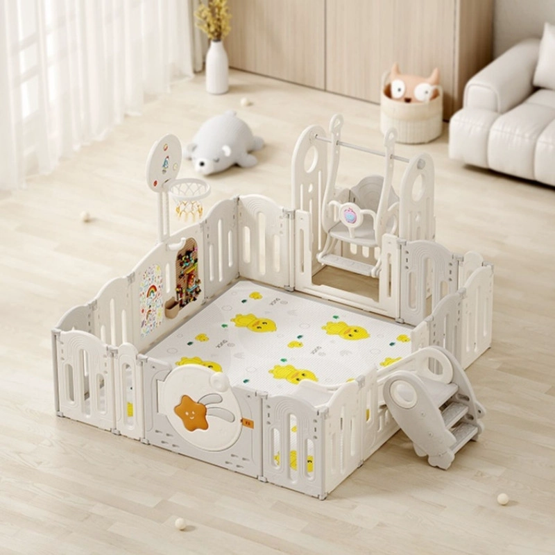 CORRAL PARQUE DE JUEGOS XXL CON CASITA + TOBOGAN + ALFOMBRA - 4