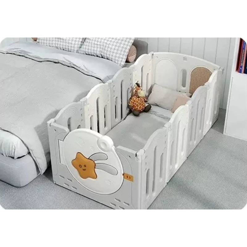CORRAL PARQUE DE JUEGOS XXL CON CASITA + TOBOGAN + ALFOMBRA - 6