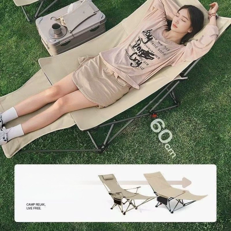REPOSERA PLEGABLE PARA CAMPING CON REPOSAPIE S Y 4 ANGULOS ESTRUCTURA DE ALUMINIO - 2