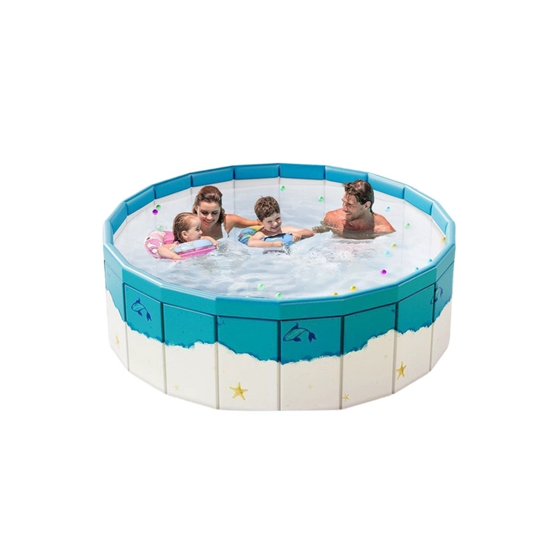 PISCINA PLEGABLE PVC DURO 160X40CM EXTRA GRANDE AGUA Y PELOTAS - 1