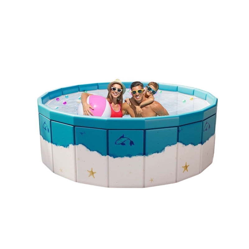 PISCINA PLEGABLE PVC DURO 160X40CM EXTRA GRANDE AGUA Y PELOTAS - 2