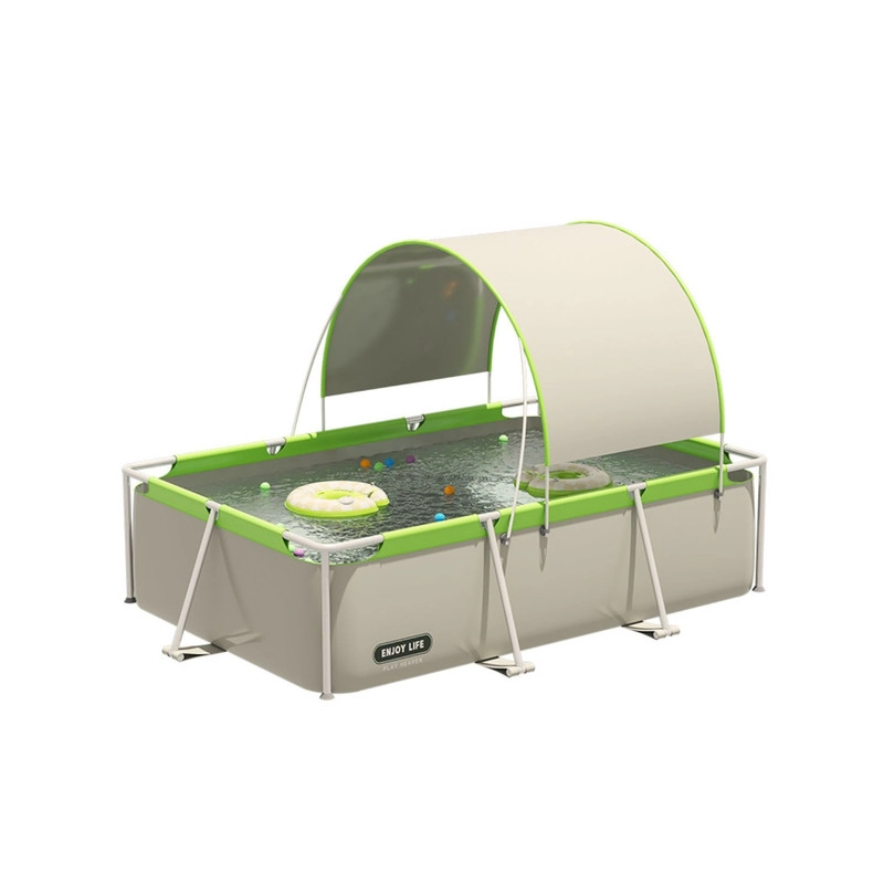 PISCINA FAMILIAR DESMONTABLE CON TECHO UV 293X200X65CM PVC DURO - 1