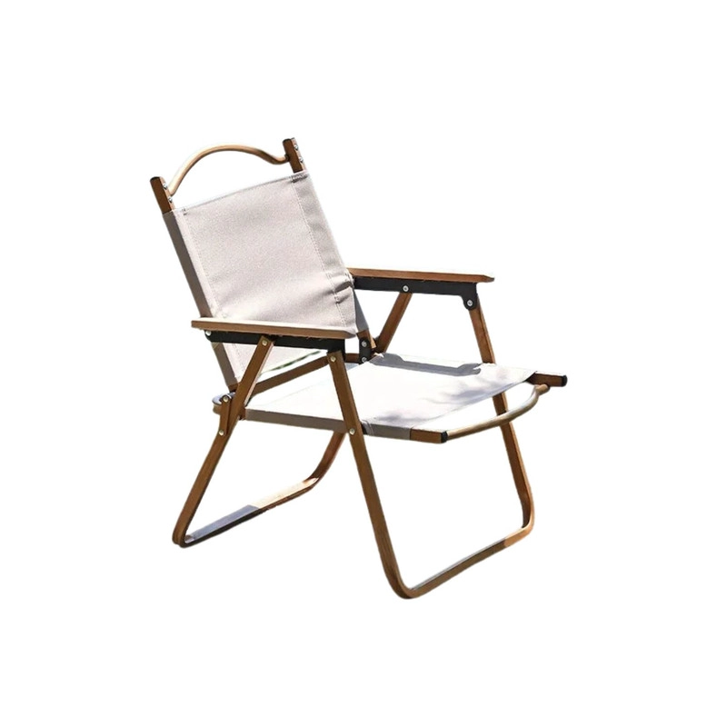 SILLA PLEGABLE REFORZADA 135KG CON POSA BRAZOS DE MADERA PARA CAMPING PLAYA - 7