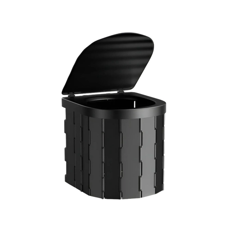 INODORO PORTATIL Y PLEGABLE MULTIUSO PARA CAMPING NEGRO - 2