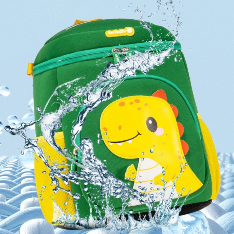 MOCHILA ESCOLAR PARA NIÑOS DISEÑO LINDO DINO GREEN L - 3
