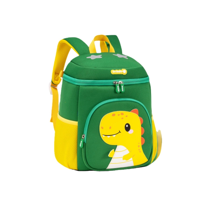 MOCHILA ESCOLAR PARA NIÑOS DISEÑO LINDO DINO GREEN S - 1