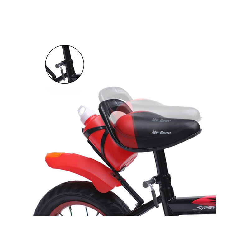 BICICLETA ARO 16 CON CESTA, RUEDAS LUCES Y BOTELLON DE AGUA ROJO - 3